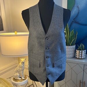 bill blass Gray Wool Blend Men's Vest